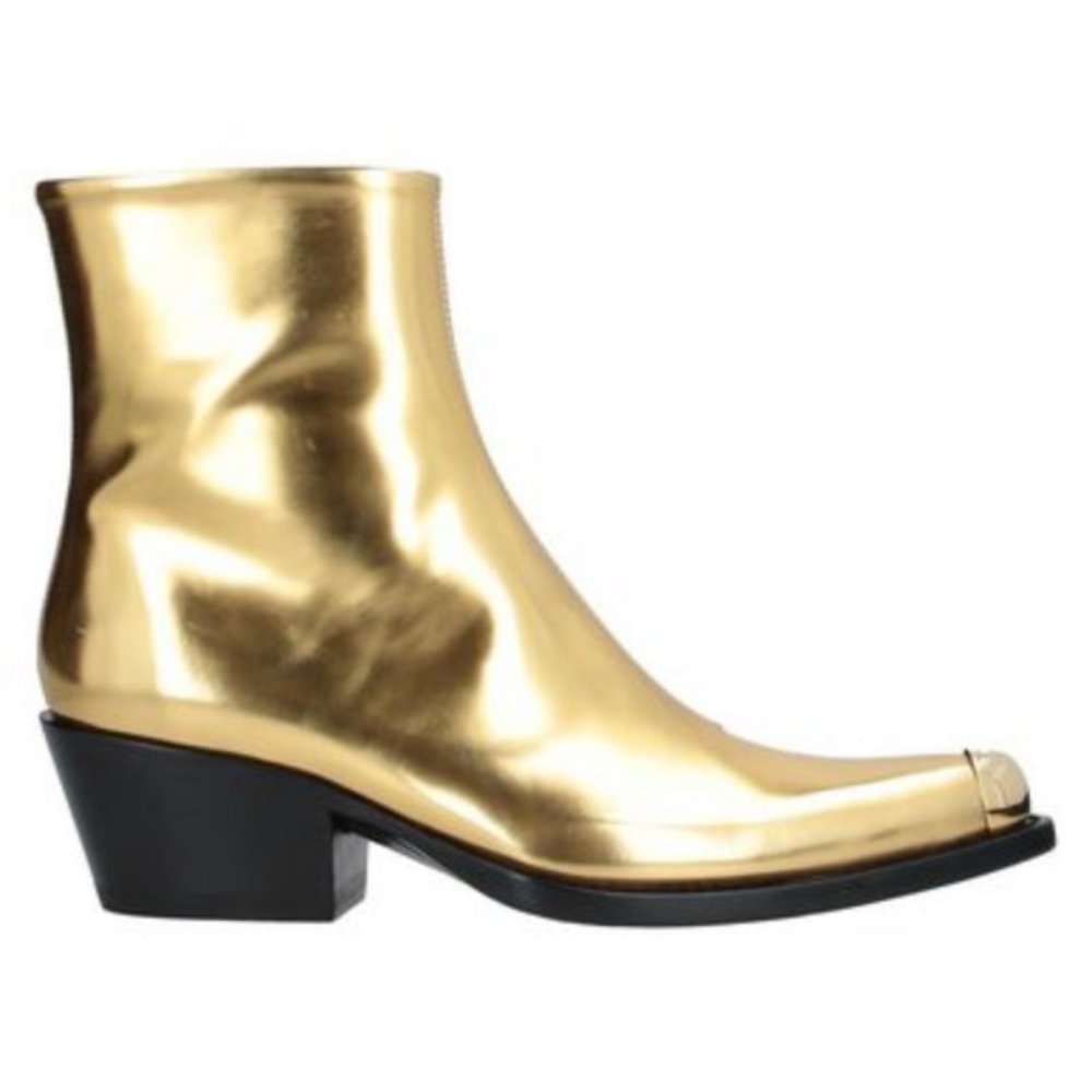 CALVIN KLEIN 205W39NYC Tarrana Gold Metallic Boots